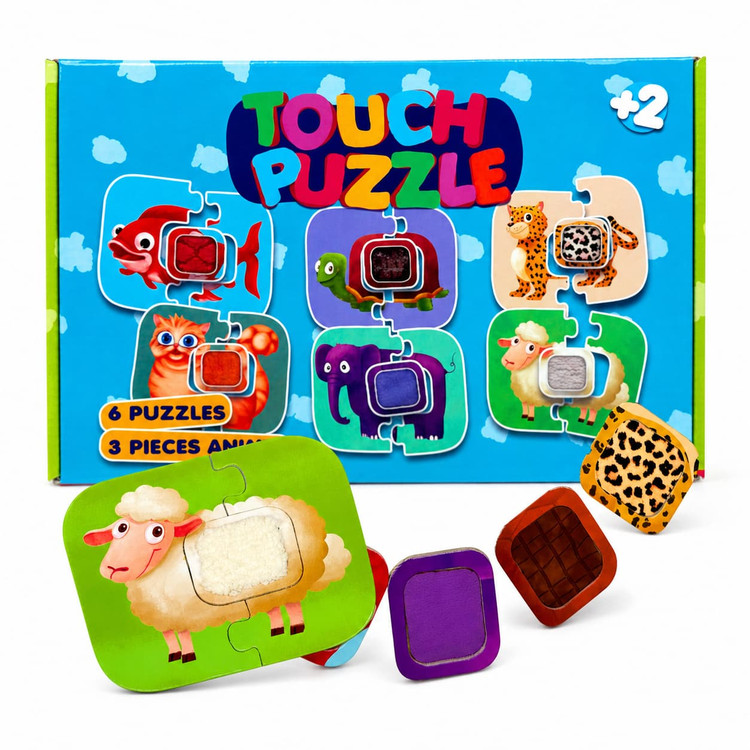 پازل لمسی حیوانات (Touch Puzzle) 2 سال به بالا