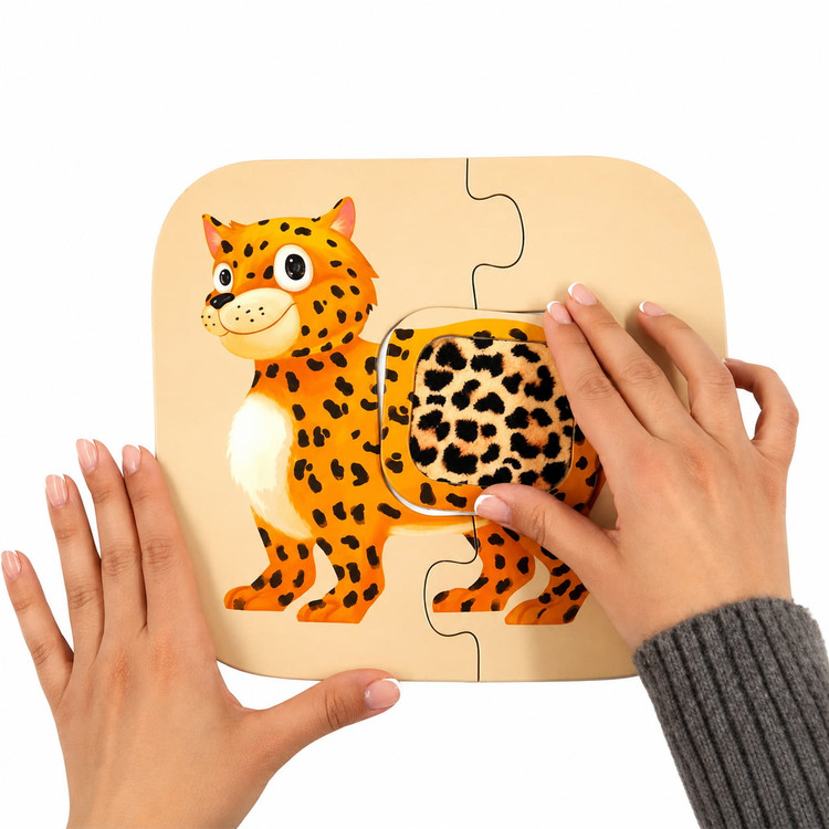 پازل لمسی حیوانات (Touch Puzzle) 2 سال به بالا