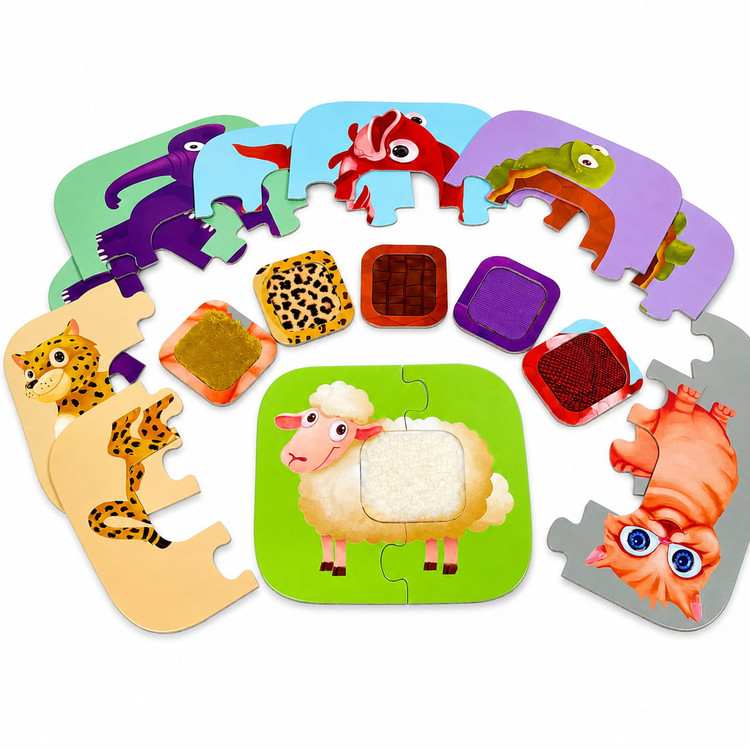 پازل لمسی حیوانات (Touch Puzzle) 2 سال به بالا