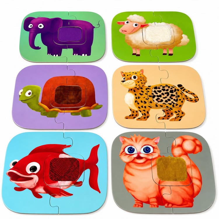 پازل لمسی حیوانات (Touch Puzzle) 2 سال به بالا