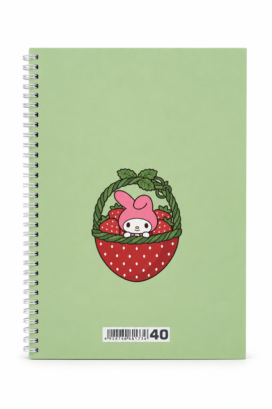 خرید دفتر فانتزی My Melody طرح توتفرنگی برند Mozico yarinostore.ir
